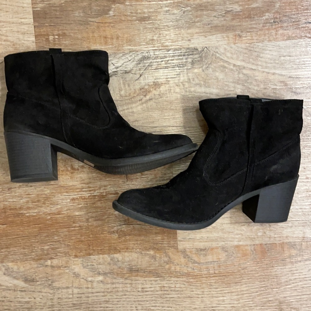 Black Suede Booties